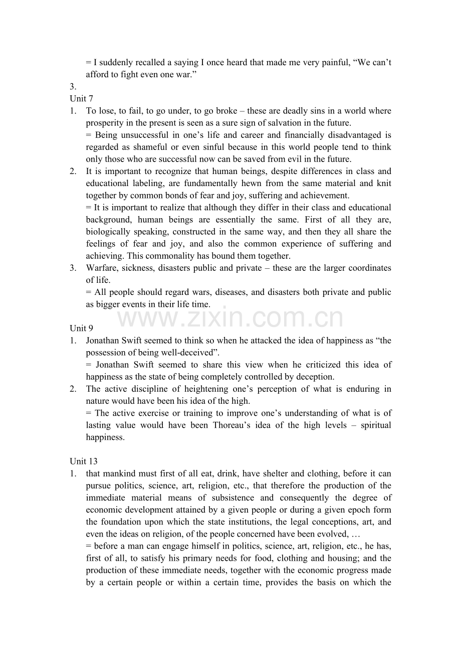 新世纪高等院校英语专业《综合教程2》各单元Paraphrase.doc_第2页