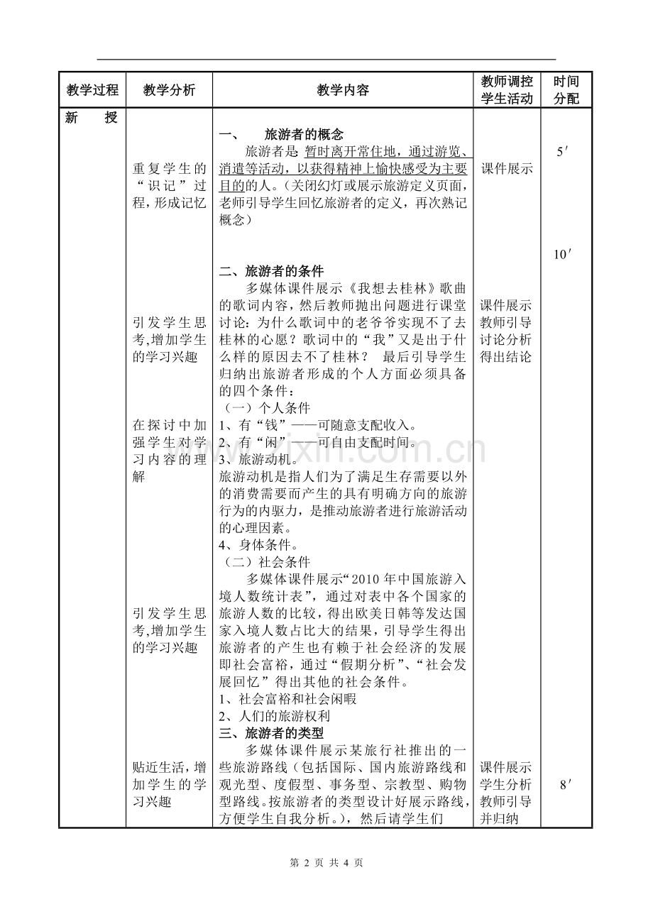 第三章旅游活动的基本要素1教案设计.doc_第2页