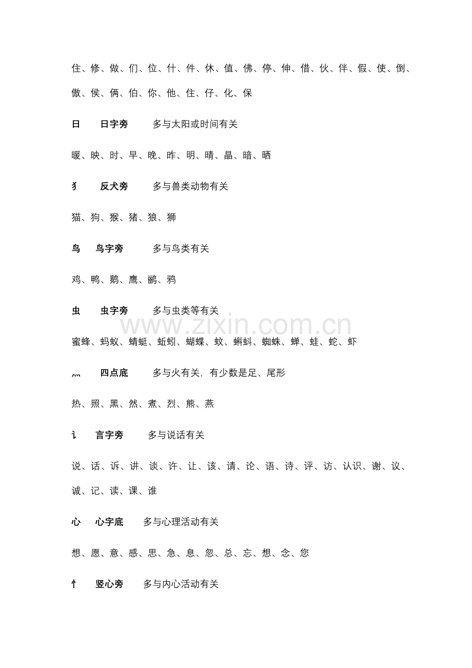 小学二年级常见偏旁部首表.doc_第2页