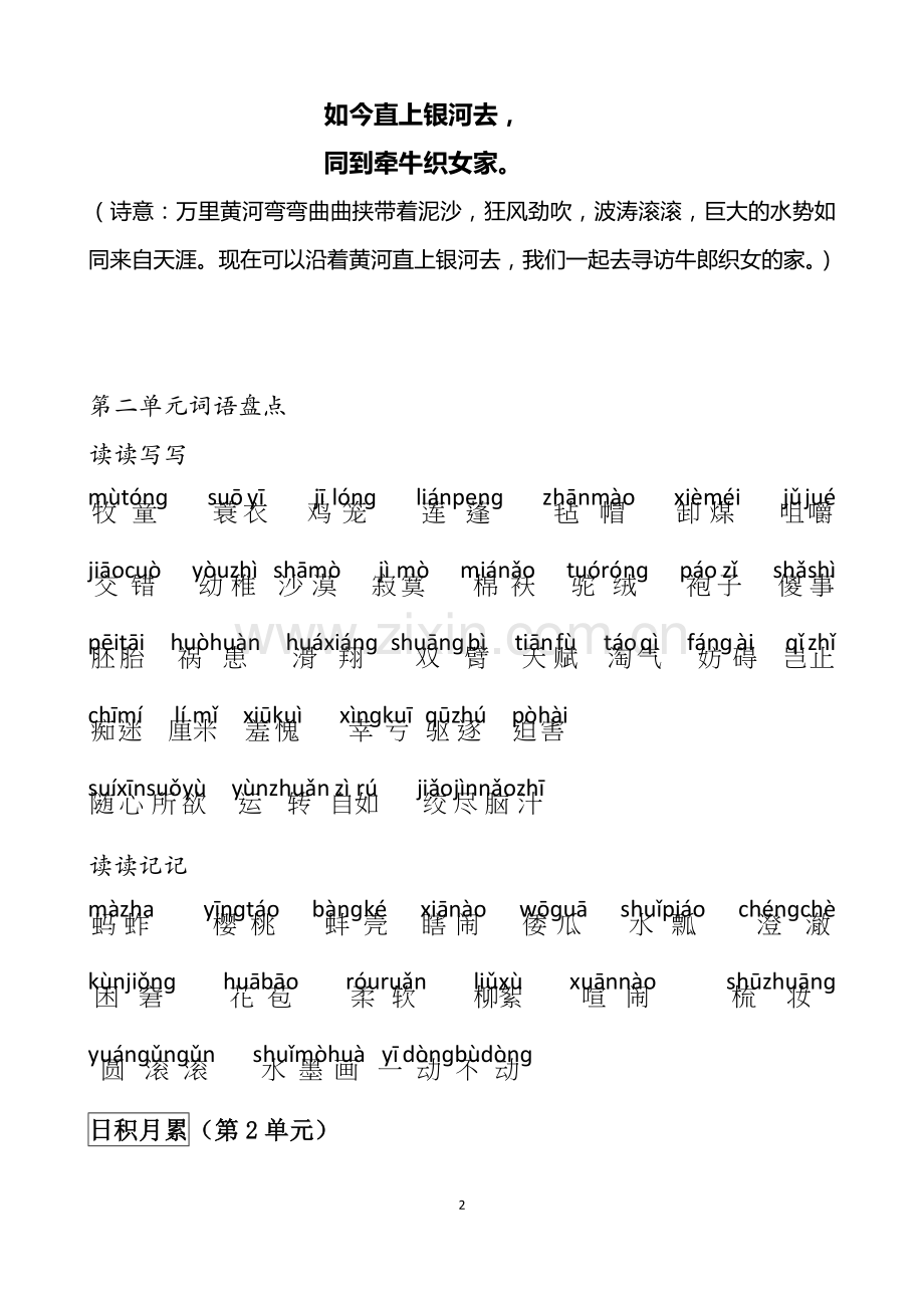 人教五年级下册语文词语盘点(有拼音注释).doc_第2页