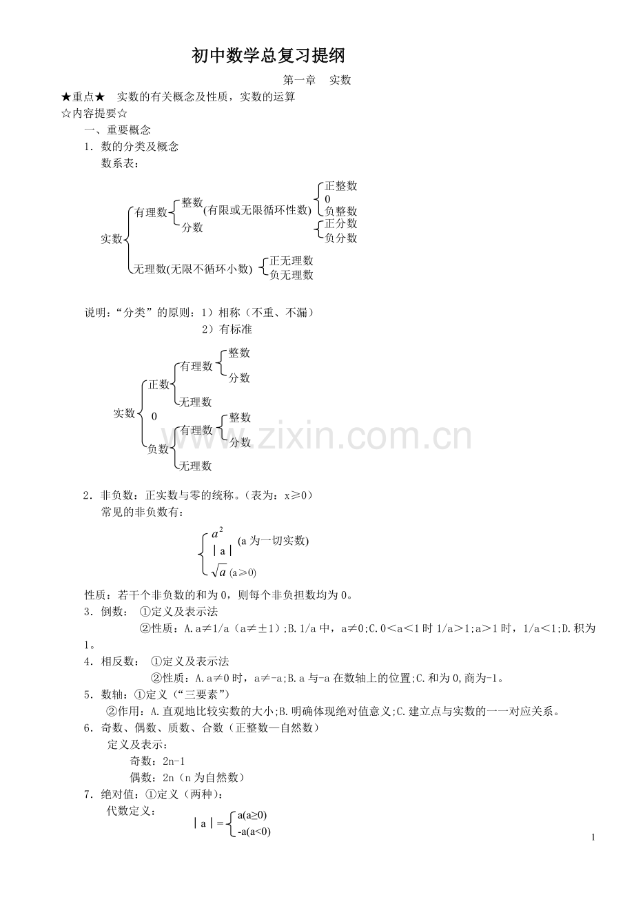 初三数学复习提纲.doc_第1页