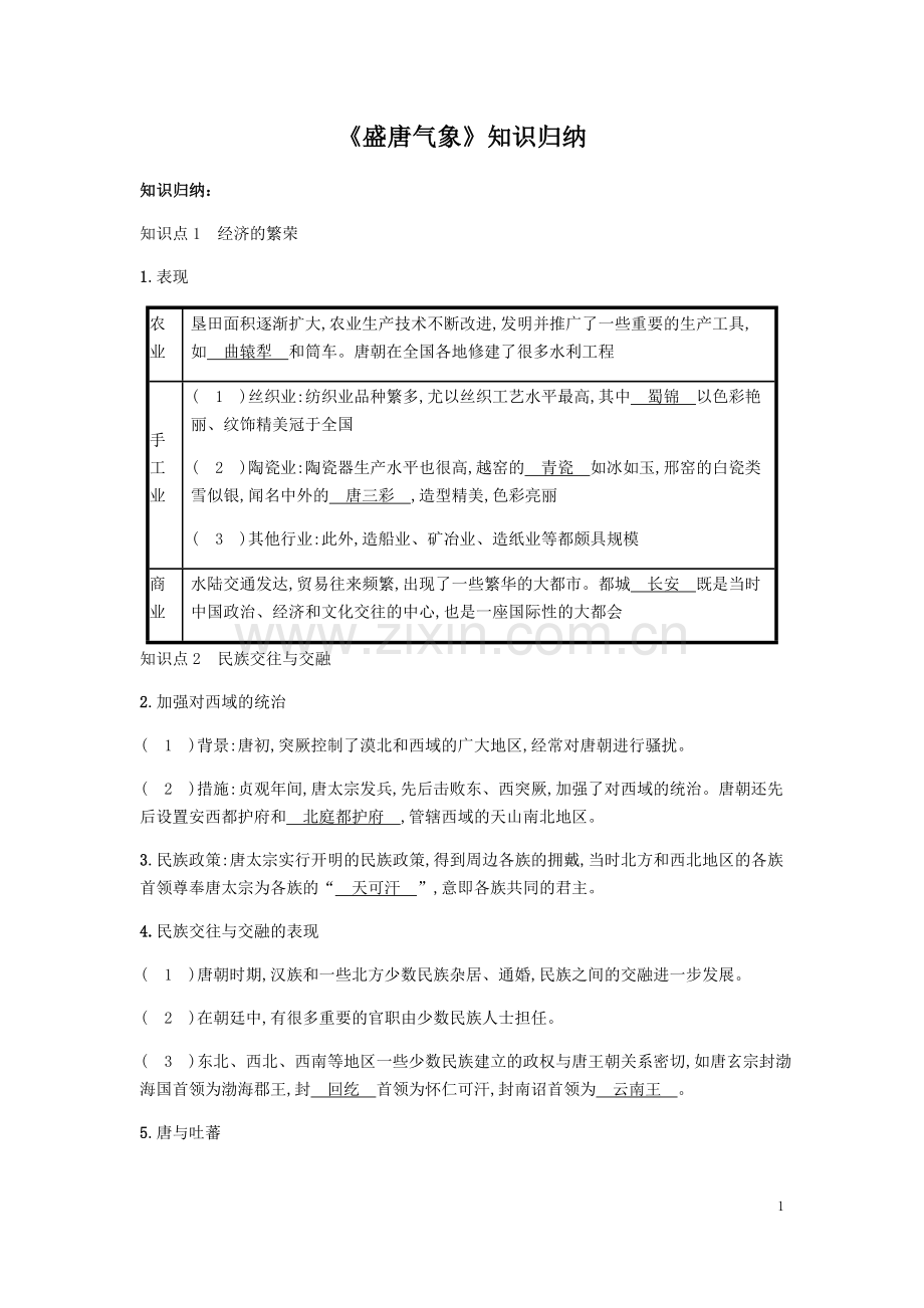 第3课盛唐气象知识归纳.doc_第1页