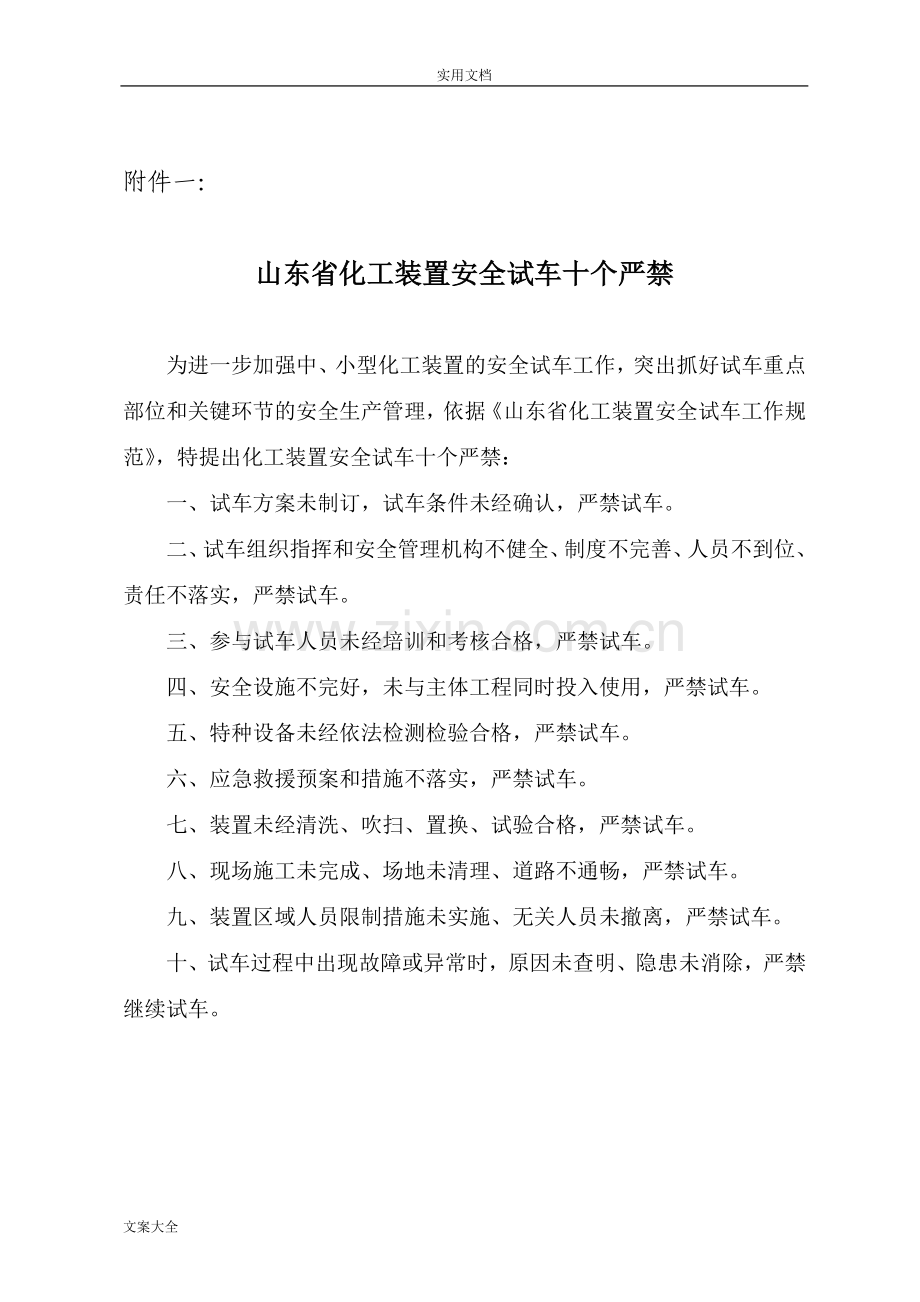 《山东省化工装置安全系统试车工作要求规范》.doc_第1页