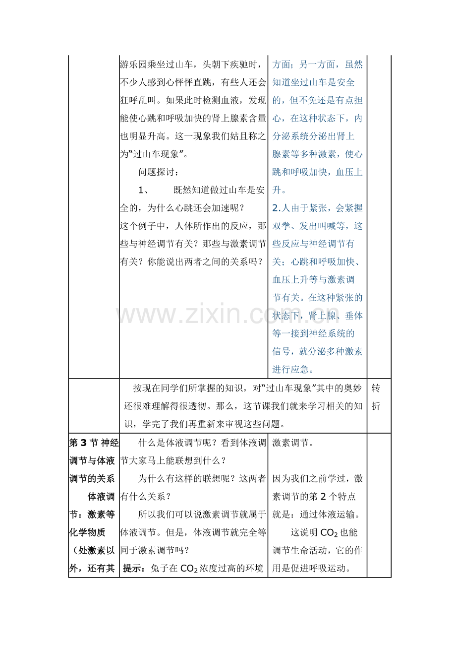 第三节神经调节与体液调节的关系教案.doc_第2页