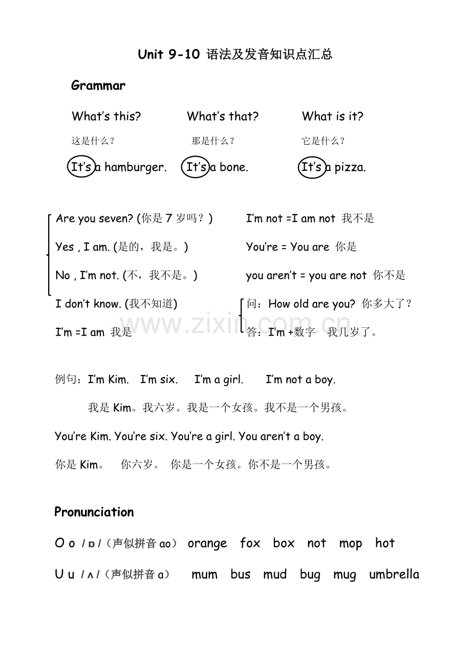 新概念英语青少版starterAUnit9-10语法及发音知识点汇总.doc_第1页