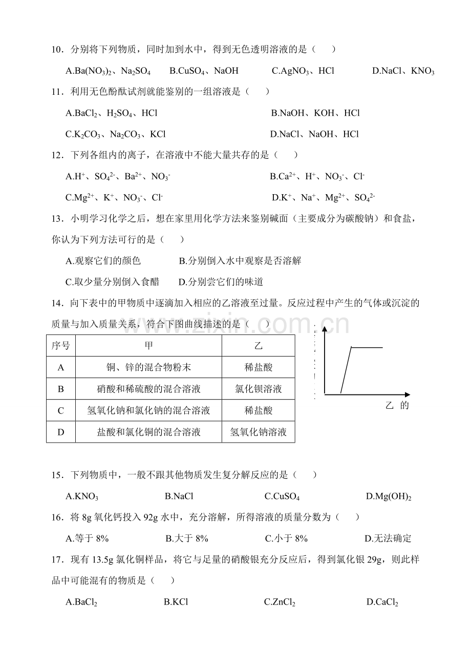 初三化学盐化肥练习题2.doc_第2页