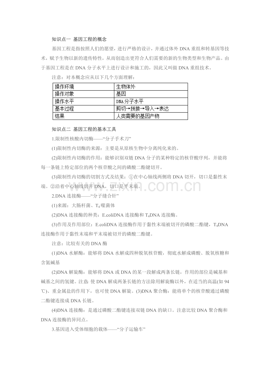 高中生物高考题分类题基因工程.doc_第1页