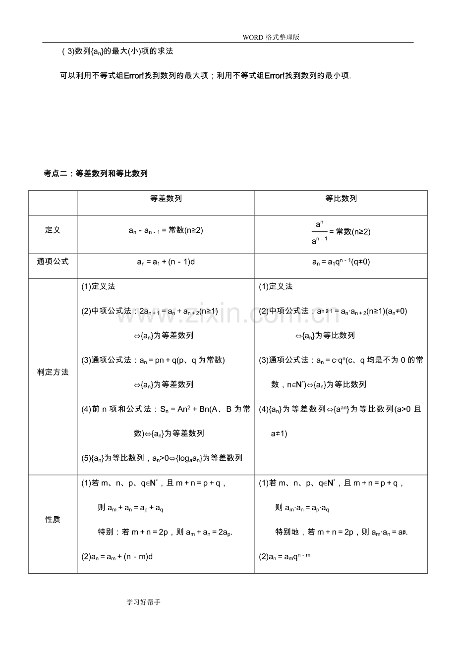 2018年高考复习之数列专题知识点归纳.doc_第2页