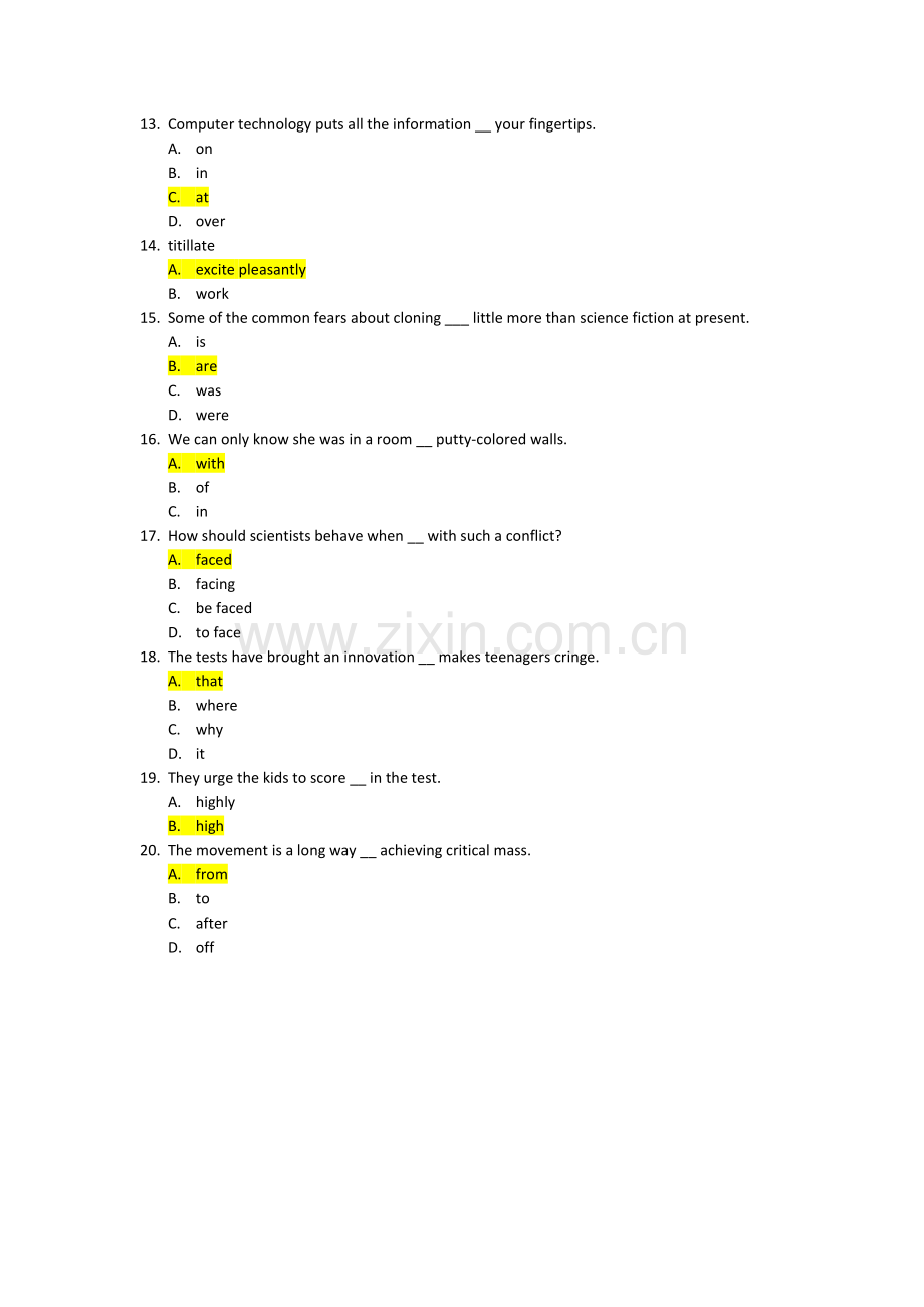 北语19春《高级英语ii》作业3满分答案.doc_第2页