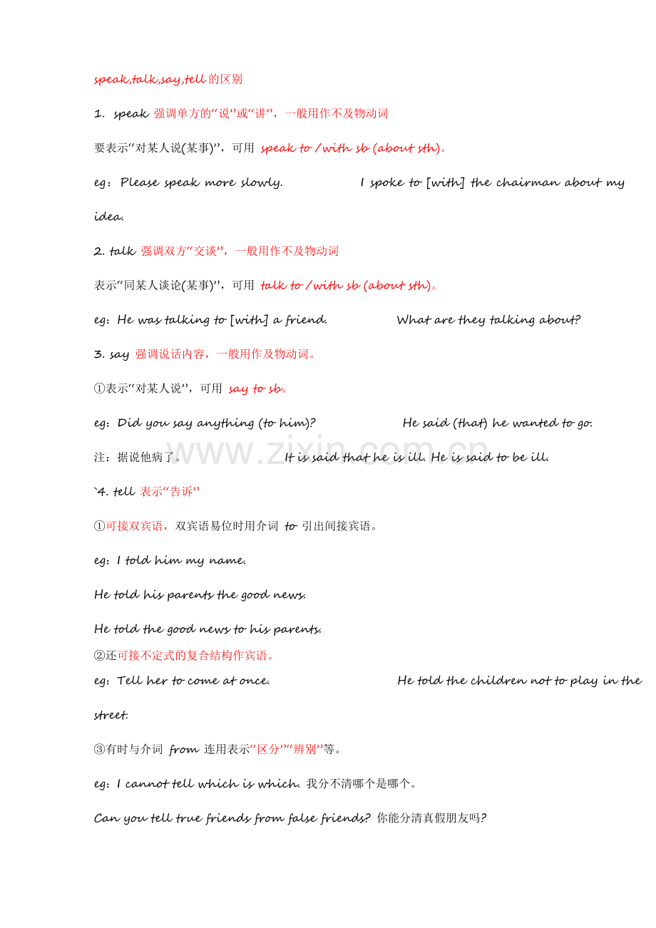 speak-talk-say-tell的区别.doc_第1页