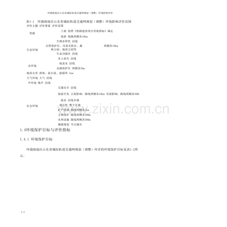 环渤海地区山东省城际轨道交通网规划环境影响报告书.doc_第2页
