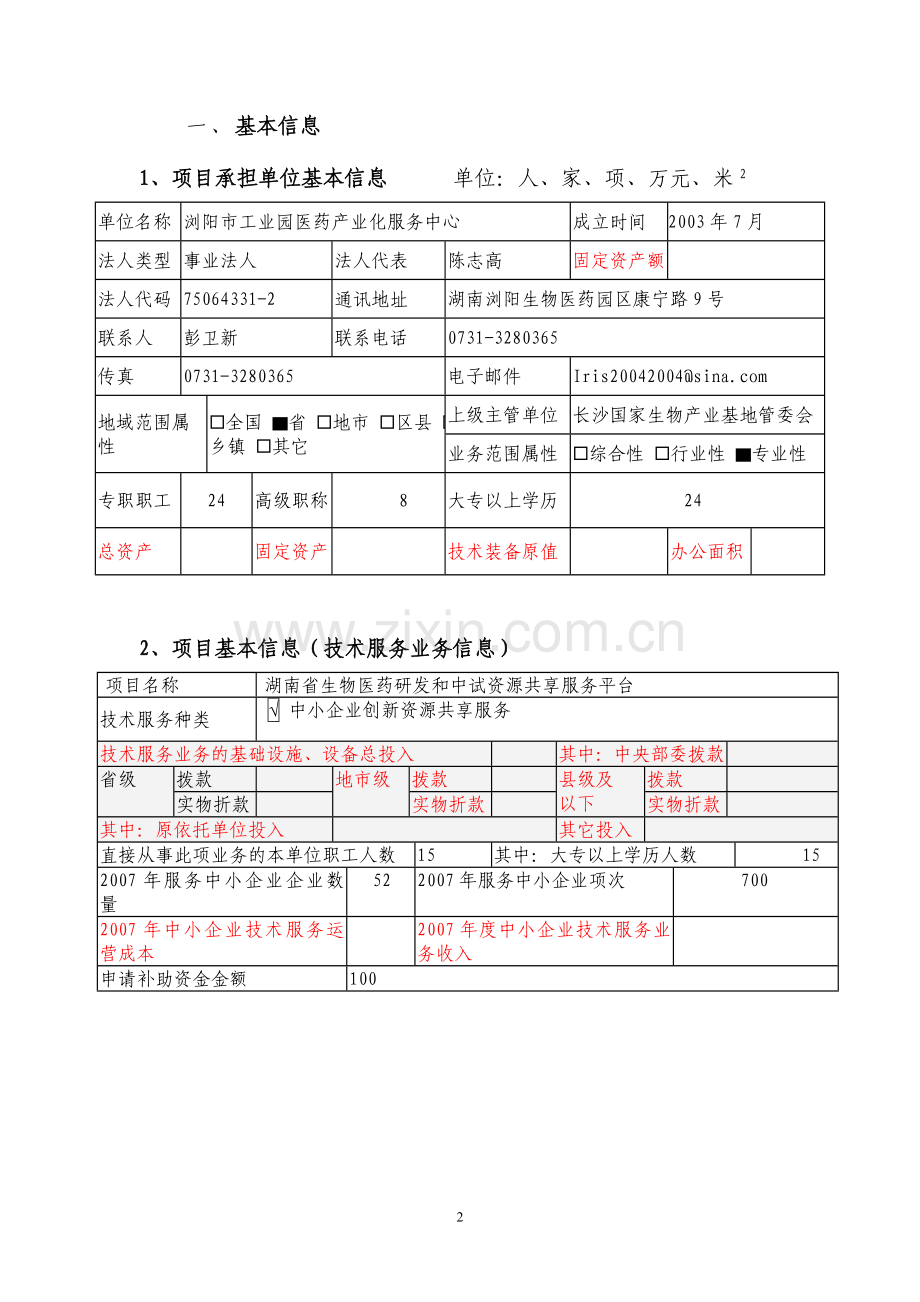 生物医药研发和中试资源共享服务平台项目申请报告.doc_第2页