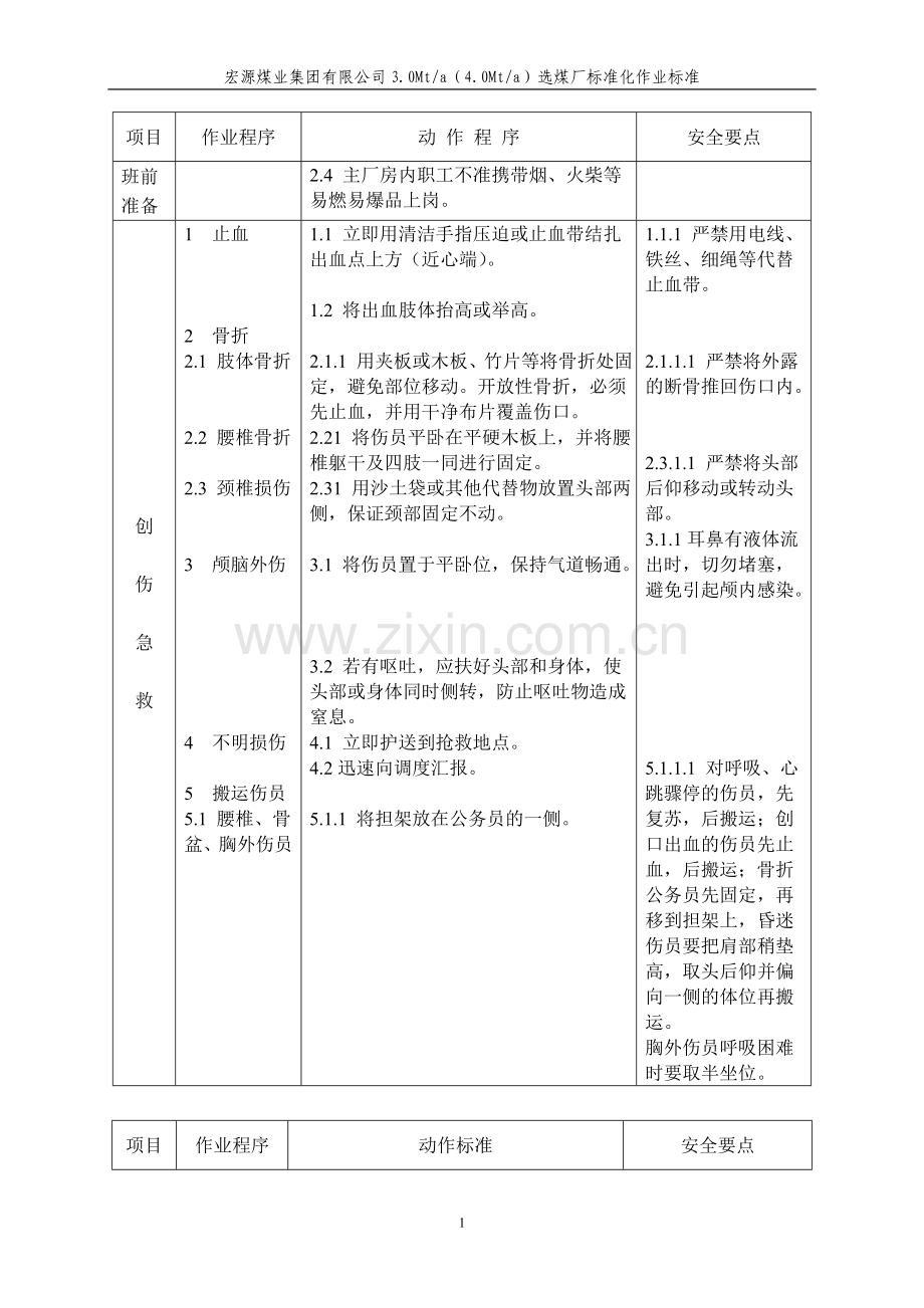 300万吨选煤厂岗位标准化作业标准(文件)-标书.doc_第2页