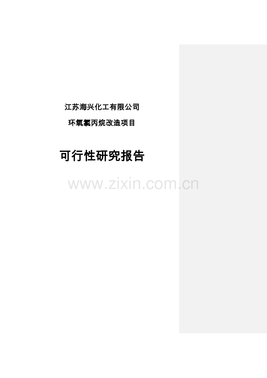 13万吨年环氧氯丙烷改造17万吨年环氧丙烷项目可行性研究报告1-2章.doc_第1页