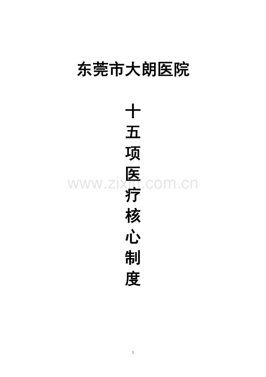 医疗核心制度2012制度.doc_第1页