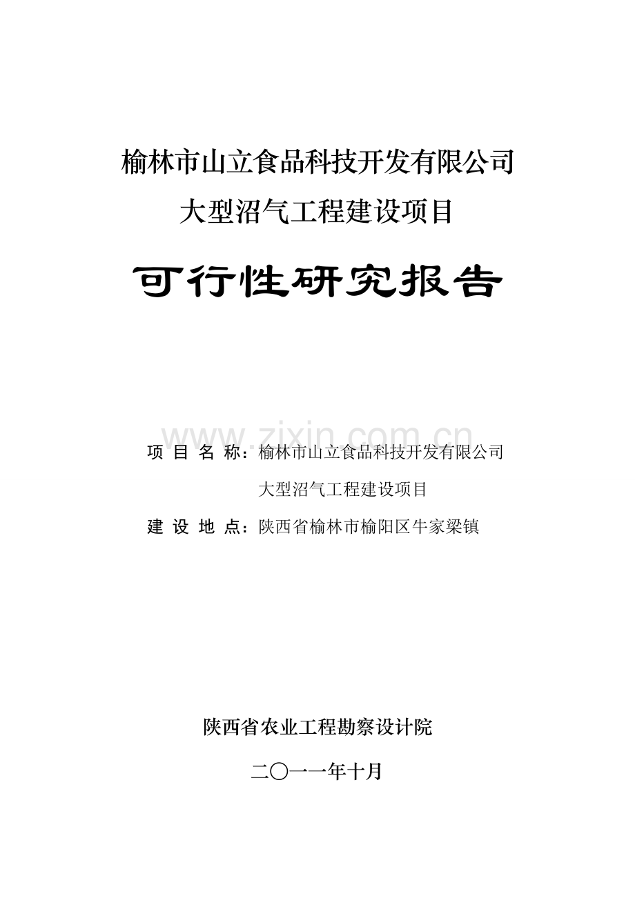 大型沼气工程项目.doc_第1页