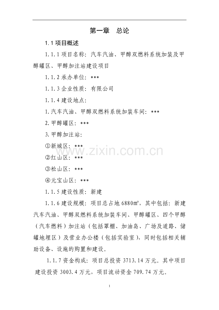 汽车甲醇改装项目.doc_第1页