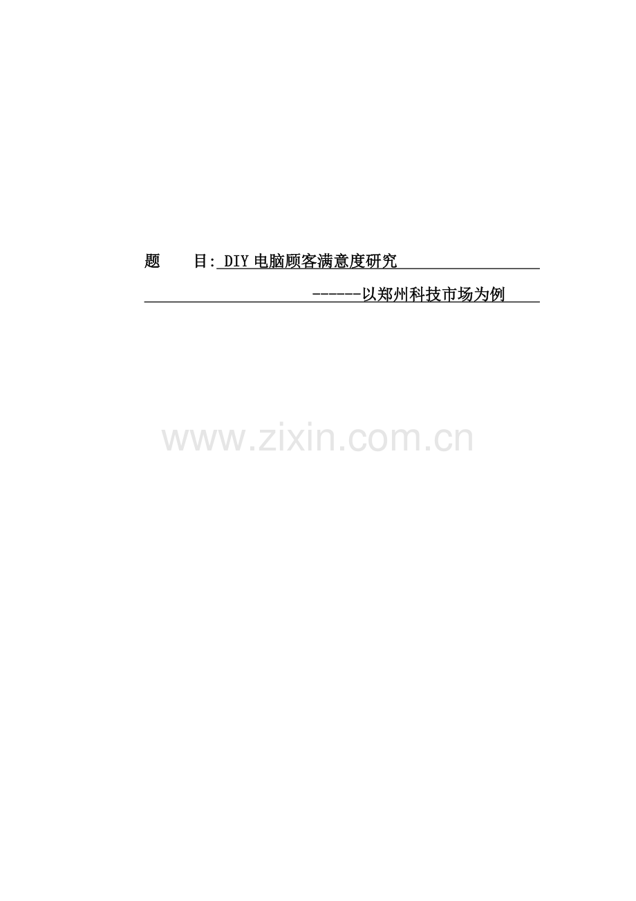 diy电脑顾客满意度研究.doc_第1页
