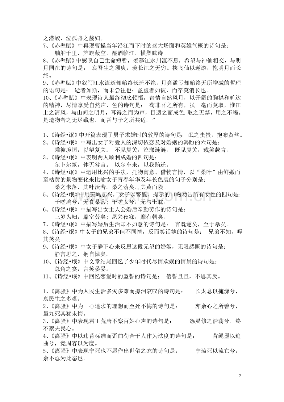 高考古诗文名句理解性默写训练(答案).doc_第2页