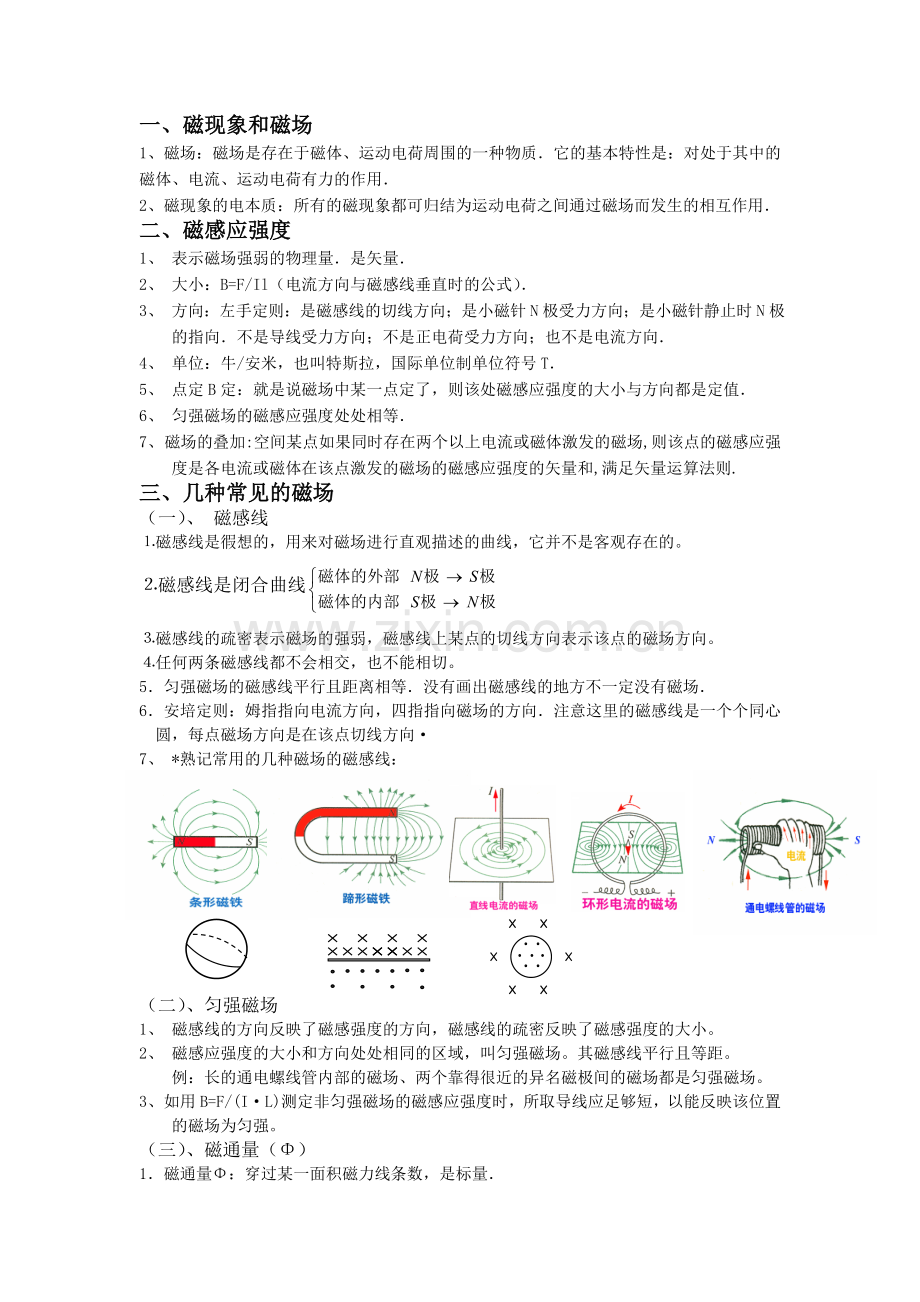 高二物理磁场知识点(经典).doc_第1页