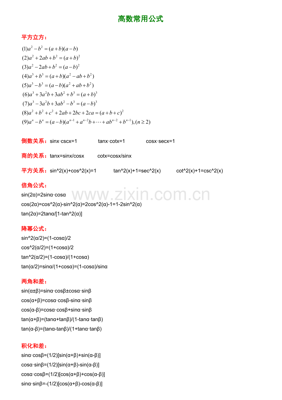 高等数学常用公式汇总————.doc_第1页