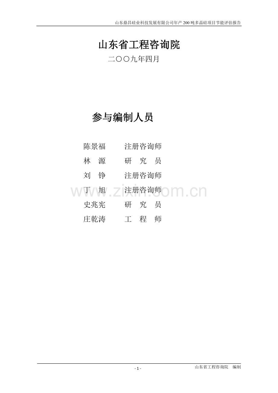 年产200吨电子级多晶硅项目节能评估评估报告.doc_第2页