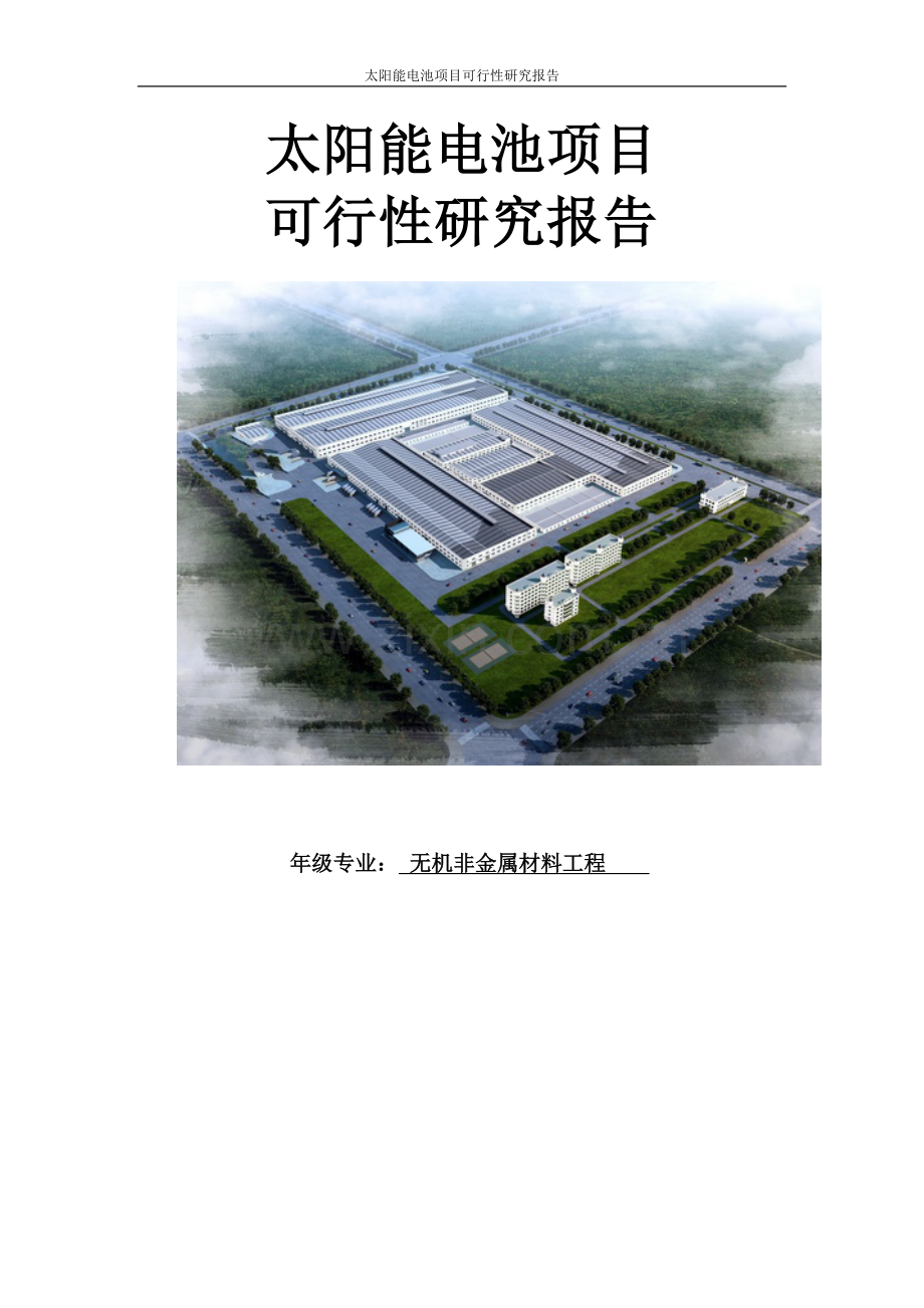 太阳能电池生产项目可行性论证报告审定稿.doc_第1页