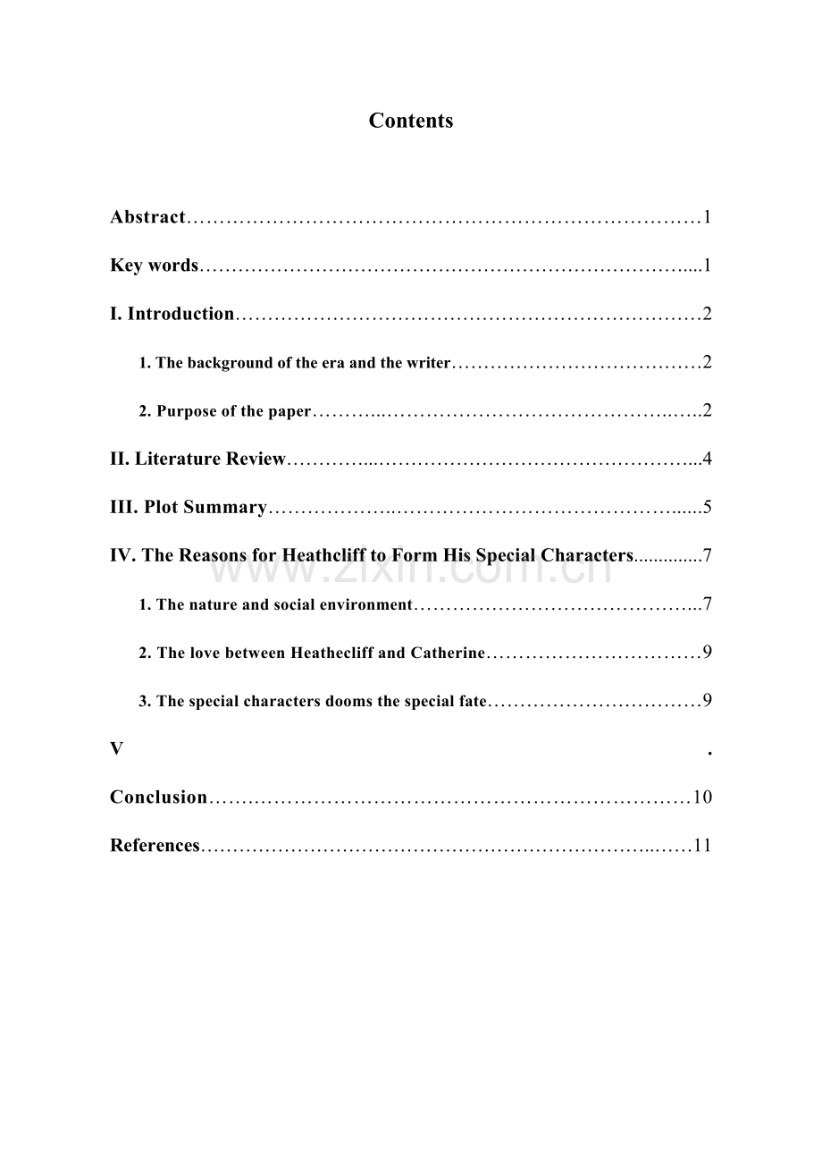 英语毕业论文A-Brief-Analysis-of-Heathcliff’s-Characters-in-Wuthering-Heights.doc_第2页