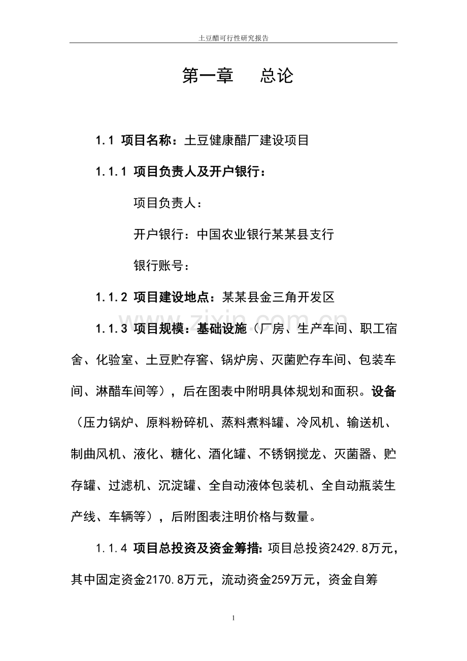 土豆健康醋厂可行性策划书.doc_第1页