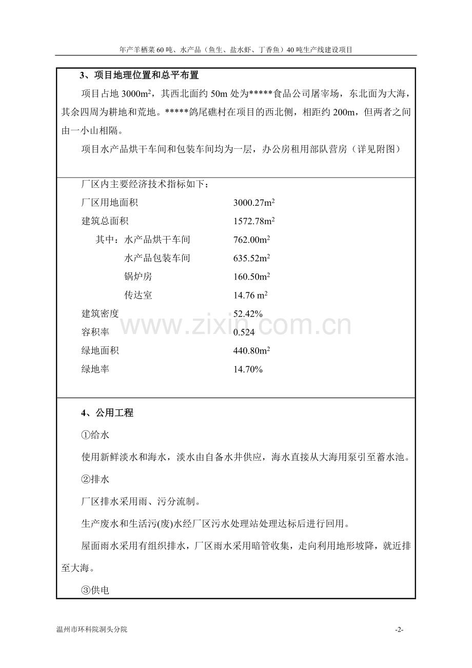 某水产公司年产羊栖菜60吨、水产品40吨生产线建设项目可行性研究报告.doc_第2页