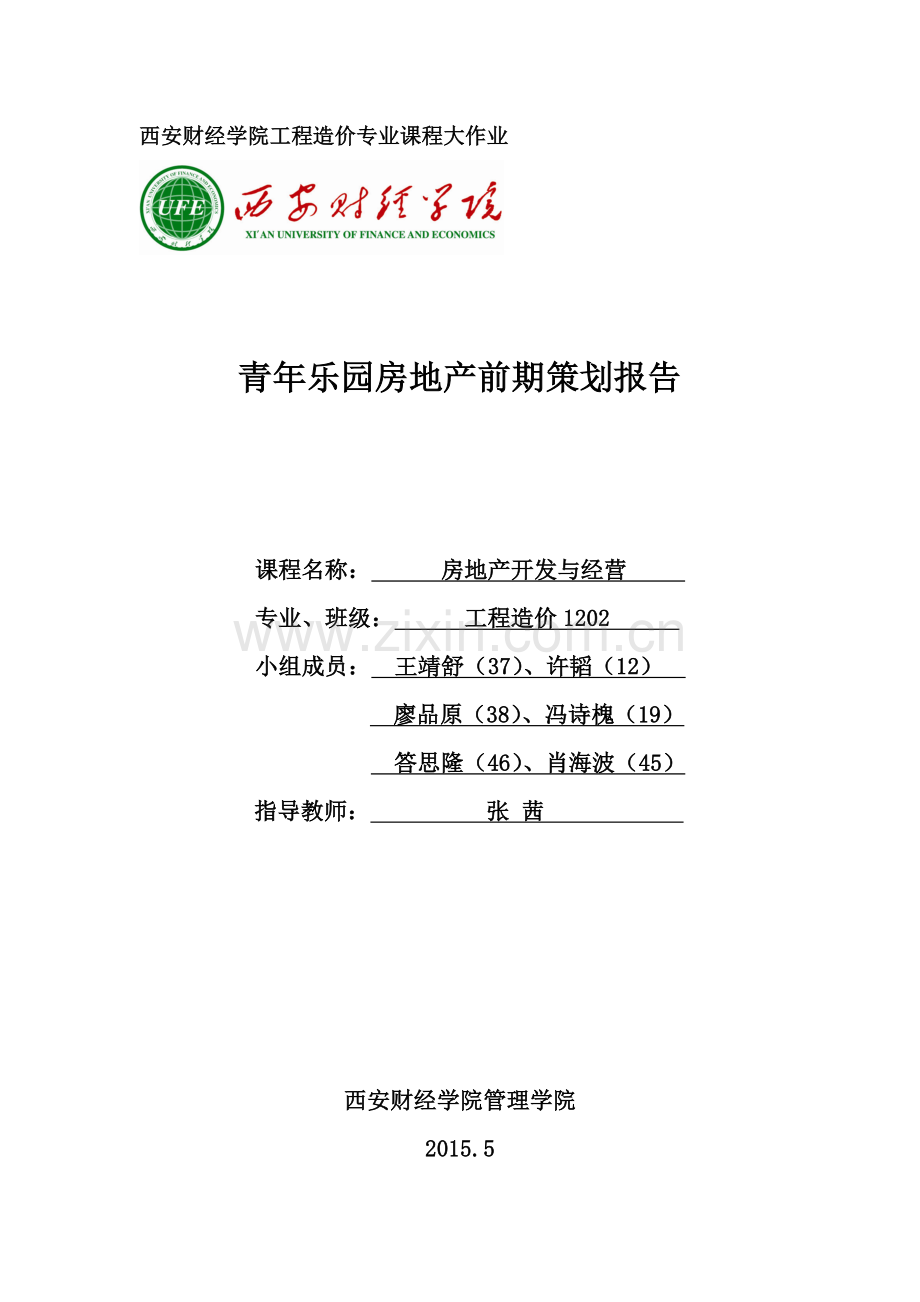 青年乐园房地产前期策划报告大学论文.doc_第1页