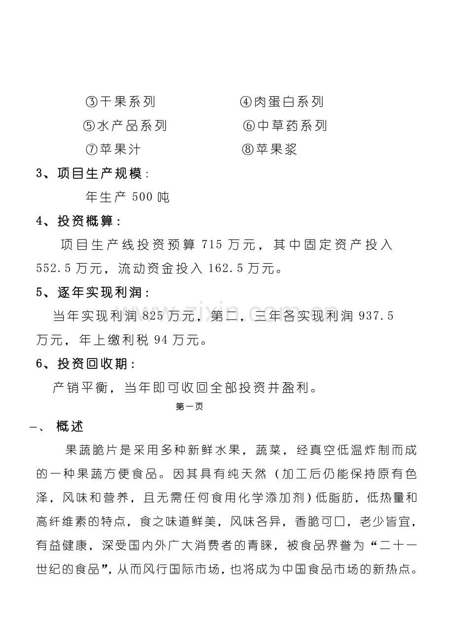 纯天然果蔬脆片建设可行性论证报告.doc_第2页