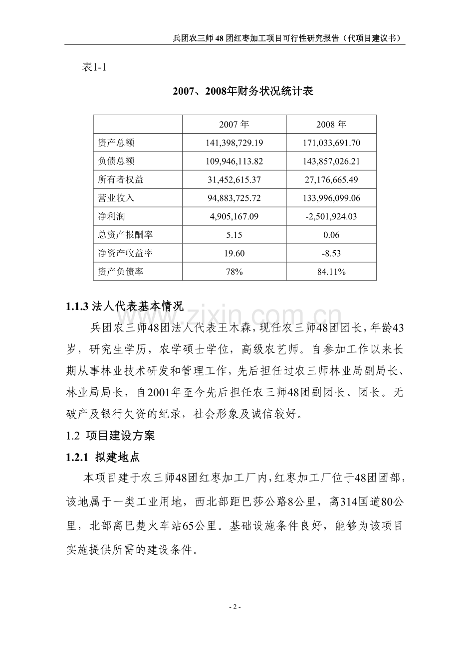 农业综合开发48团红枣加工项目投资可行性研究论证报告.doc_第2页