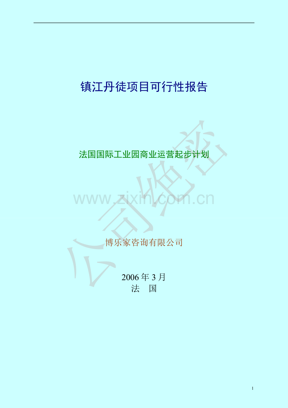 镇江丹徒可行性策划书.doc_第1页