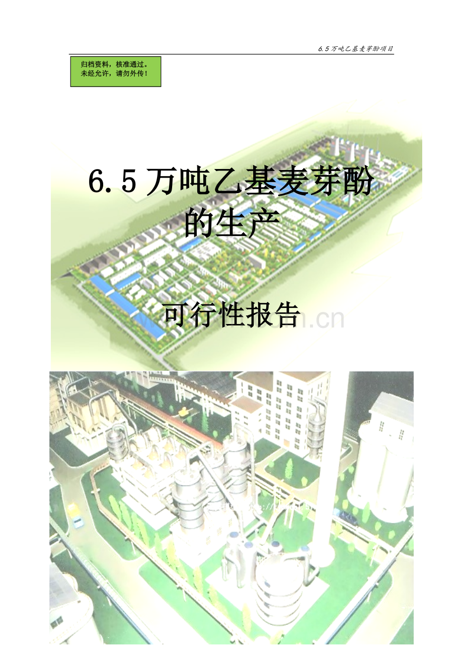 6.5万吨年乙基麦芽酚建设可行性论证报告.doc_第1页