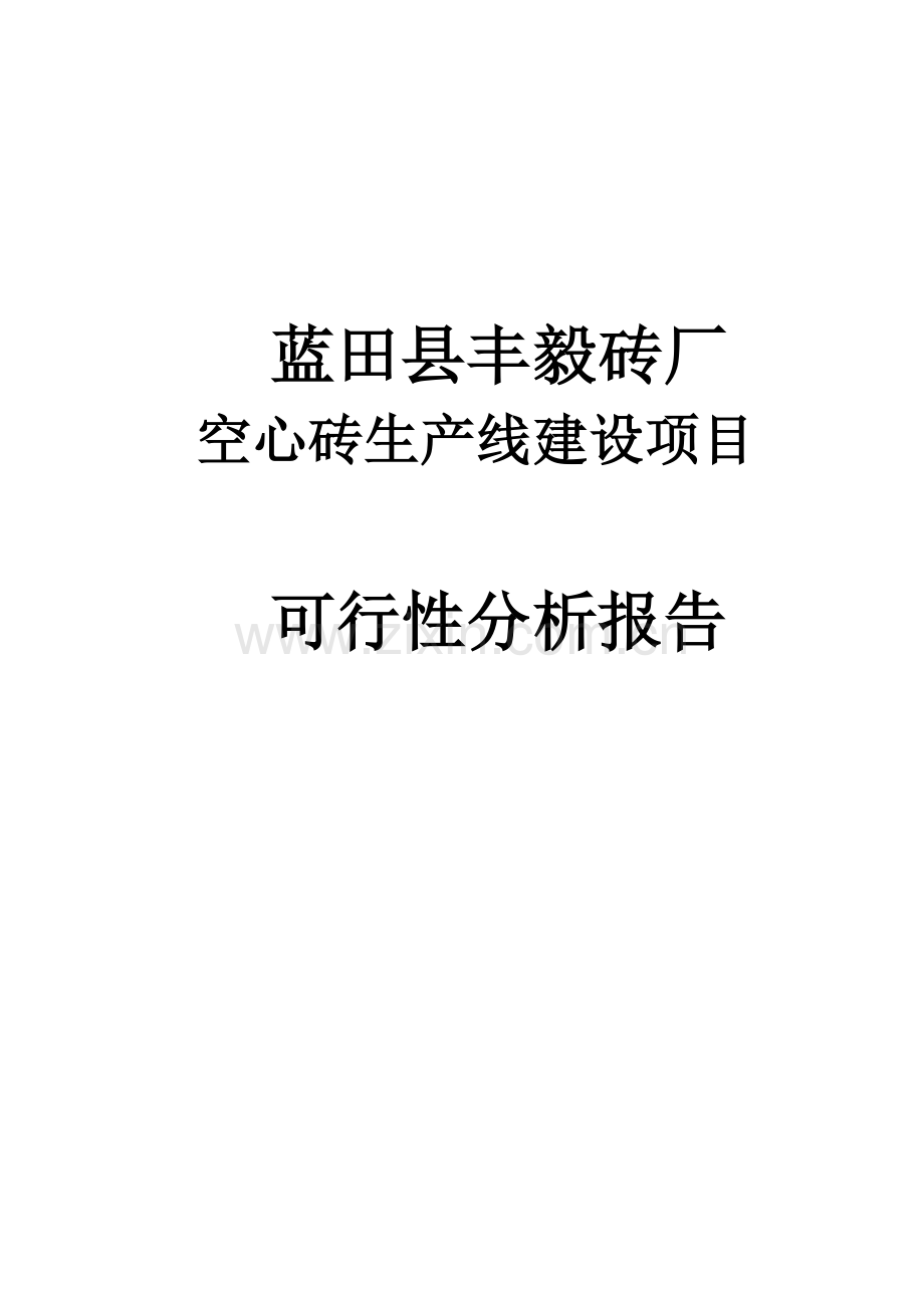 蓝田空心砖生产线建设项目可行性论证报告(技术工艺).doc_第1页
