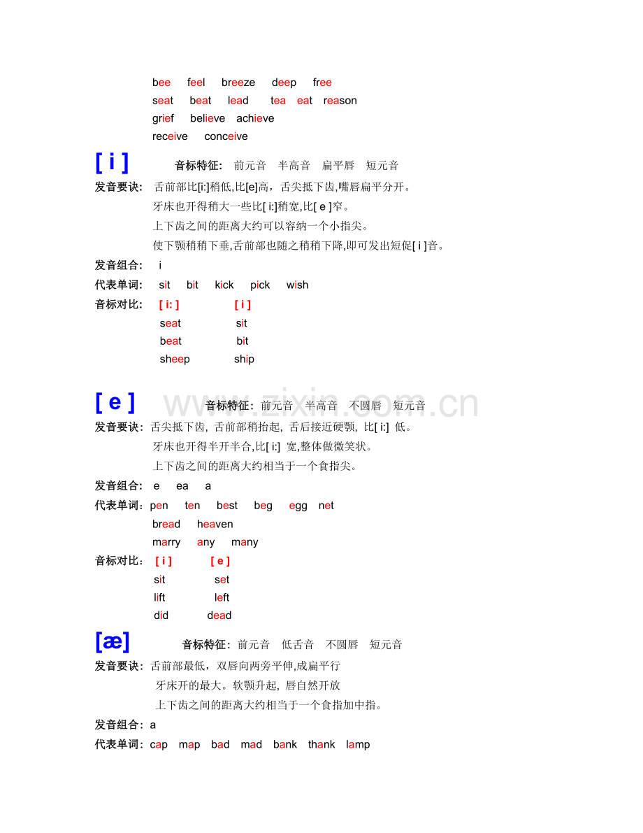 48个国际音标认读详解(完全版-分类介绍).doc_第2页