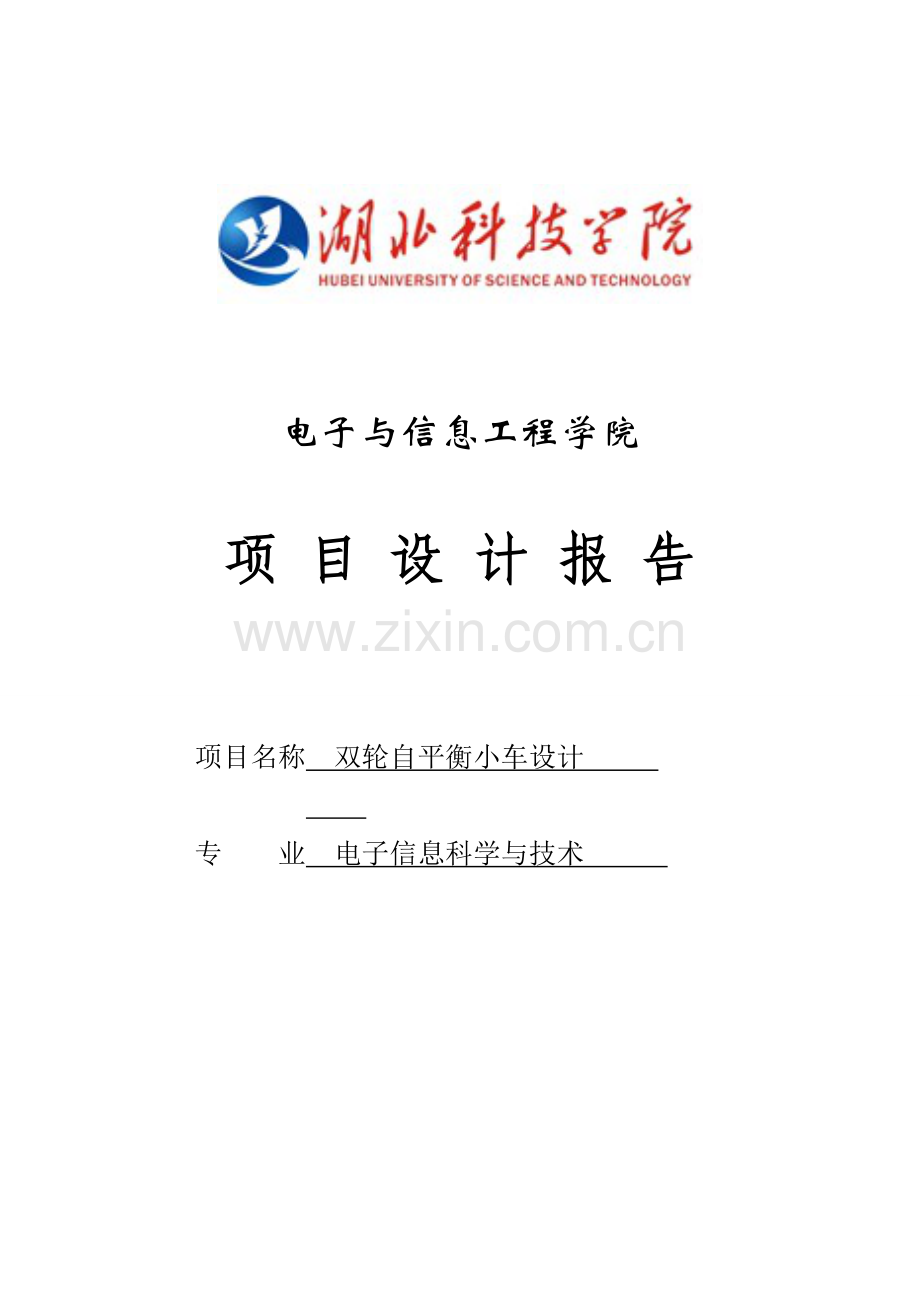 双轮自平衡小车项目设计报告.doc_第1页