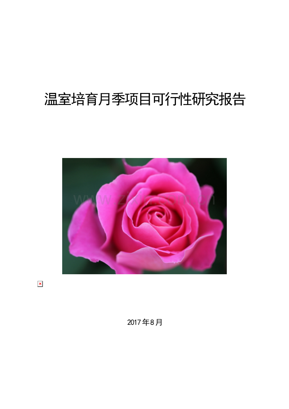2017温室培育月季项目可行性研究报告.doc_第1页