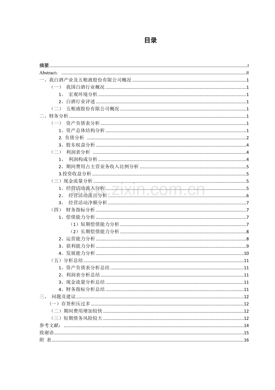 物流宜宾五粮液股份有限公司财务报表分析.doc_第2页
