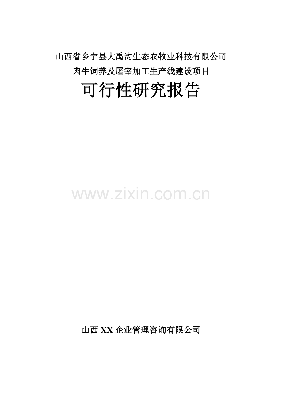肉牛饲养及屠宰加工生产线可行性论证报告.doc_第1页