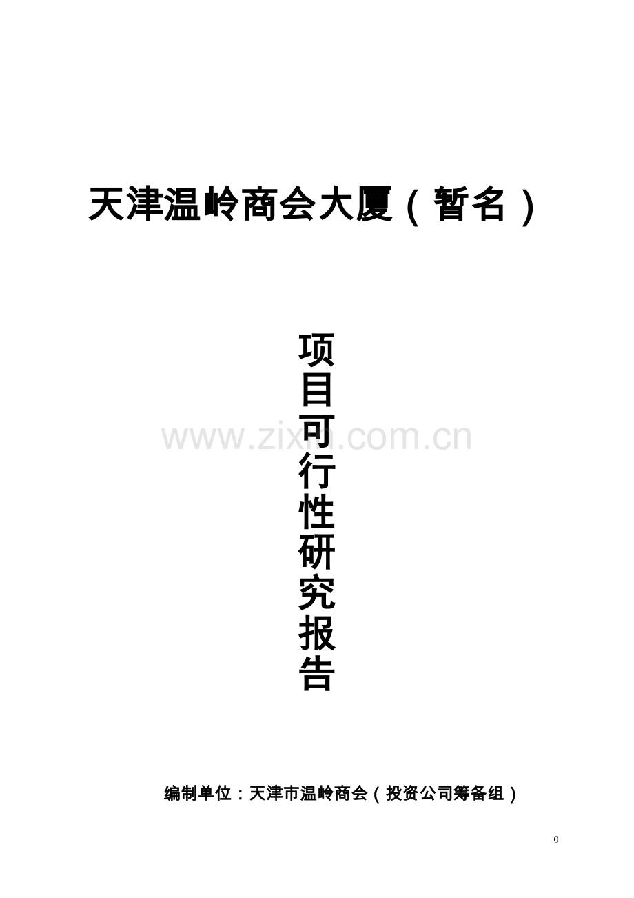 天津温岭商会大厦可行性论证报告.doc_第1页