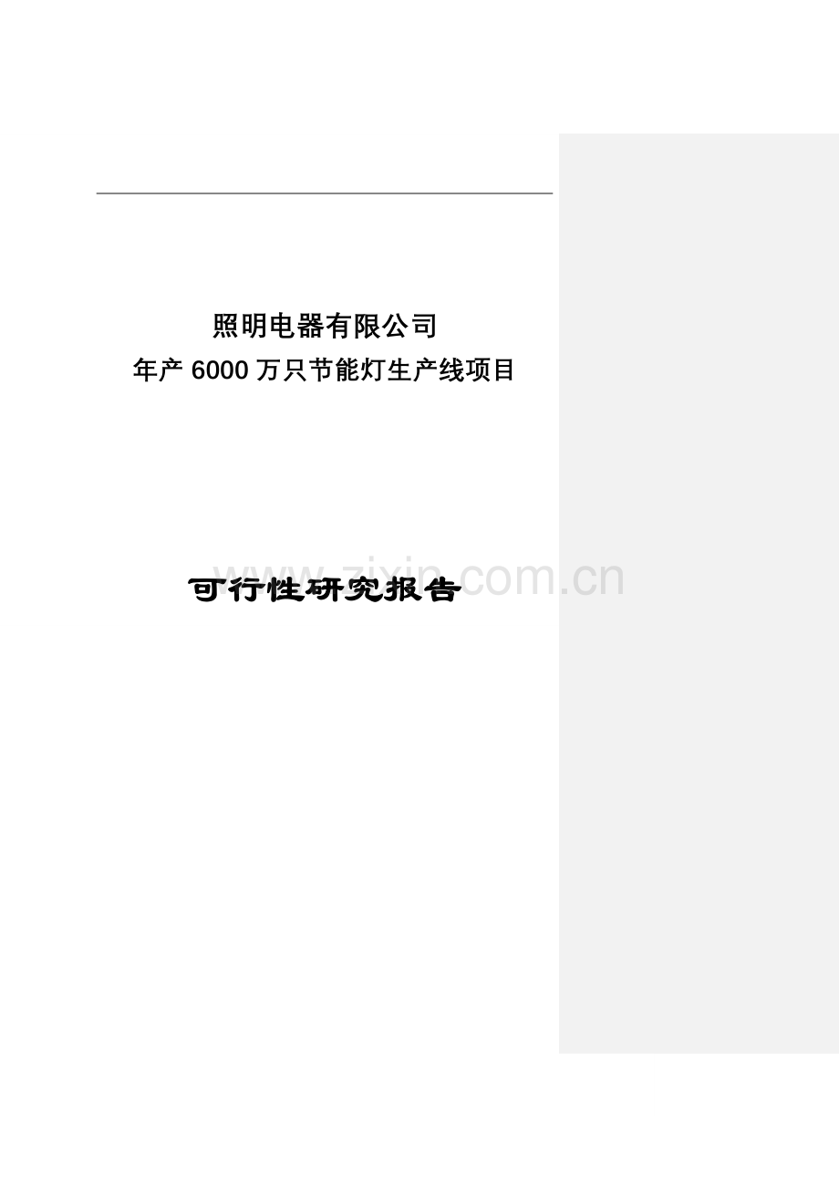 6000万支建设节能灯项目建设建议书.doc_第1页