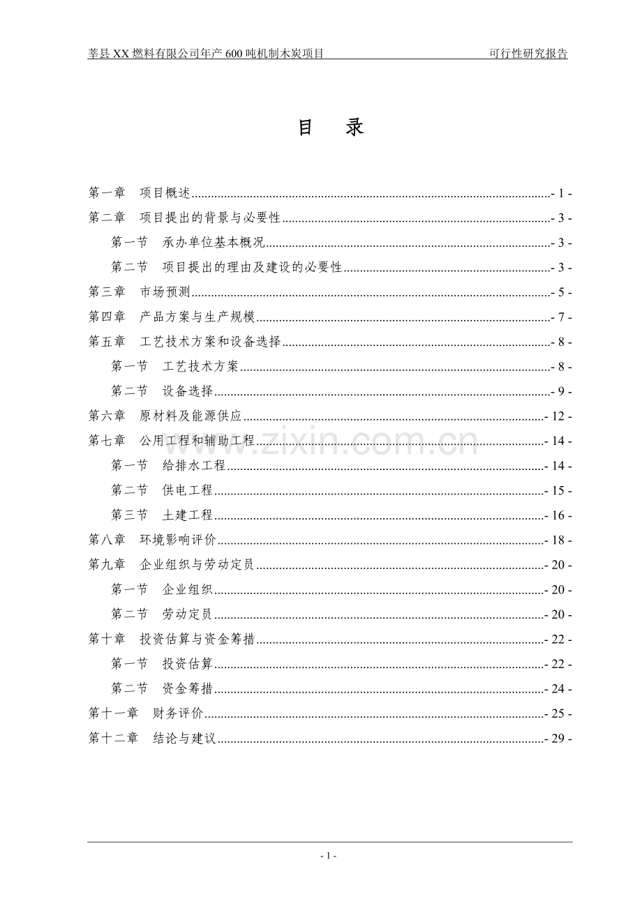 山东莘县燃料有限公司年生产600吨机制木炭项目可行性研究报告.doc_第2页