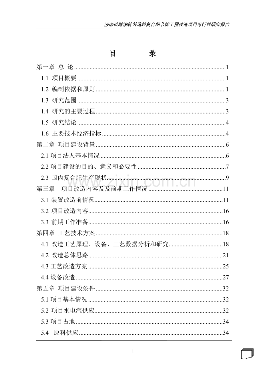 液态硫酸铵转鼓造粒复合肥建设节能工程改造项目申请立项可行性研究报告.doc_第2页