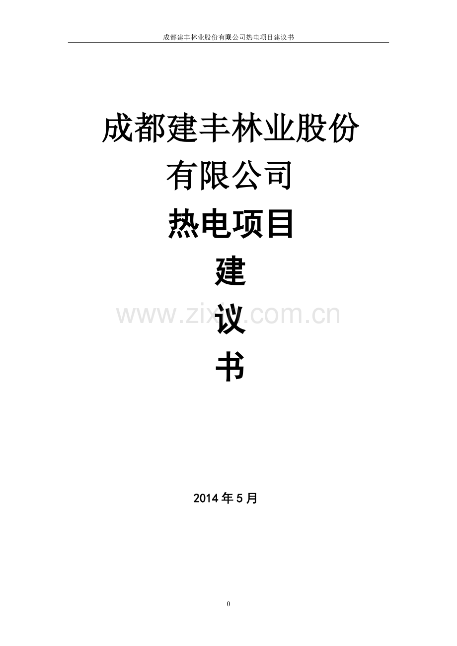 成都建丰林业股份有限公司热电可研报告.doc_第1页