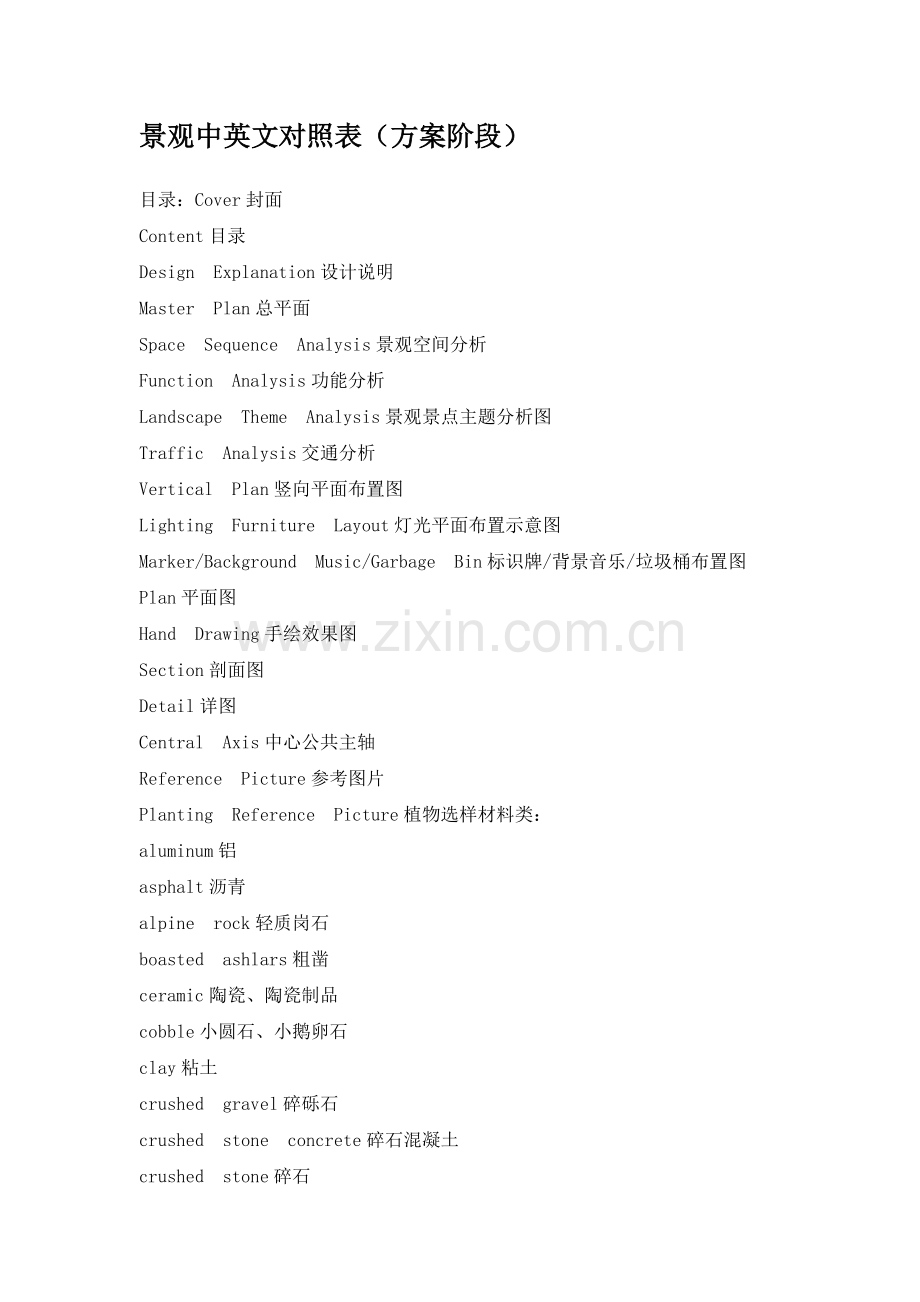 学位论文-—景观专业英文方案施工图正文.doc_第1页