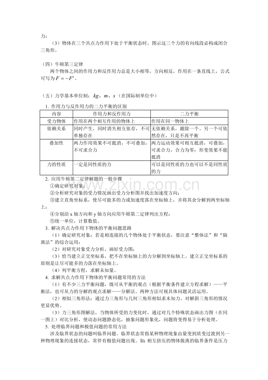 高一物理：解析牛顿三大定律.doc_第2页