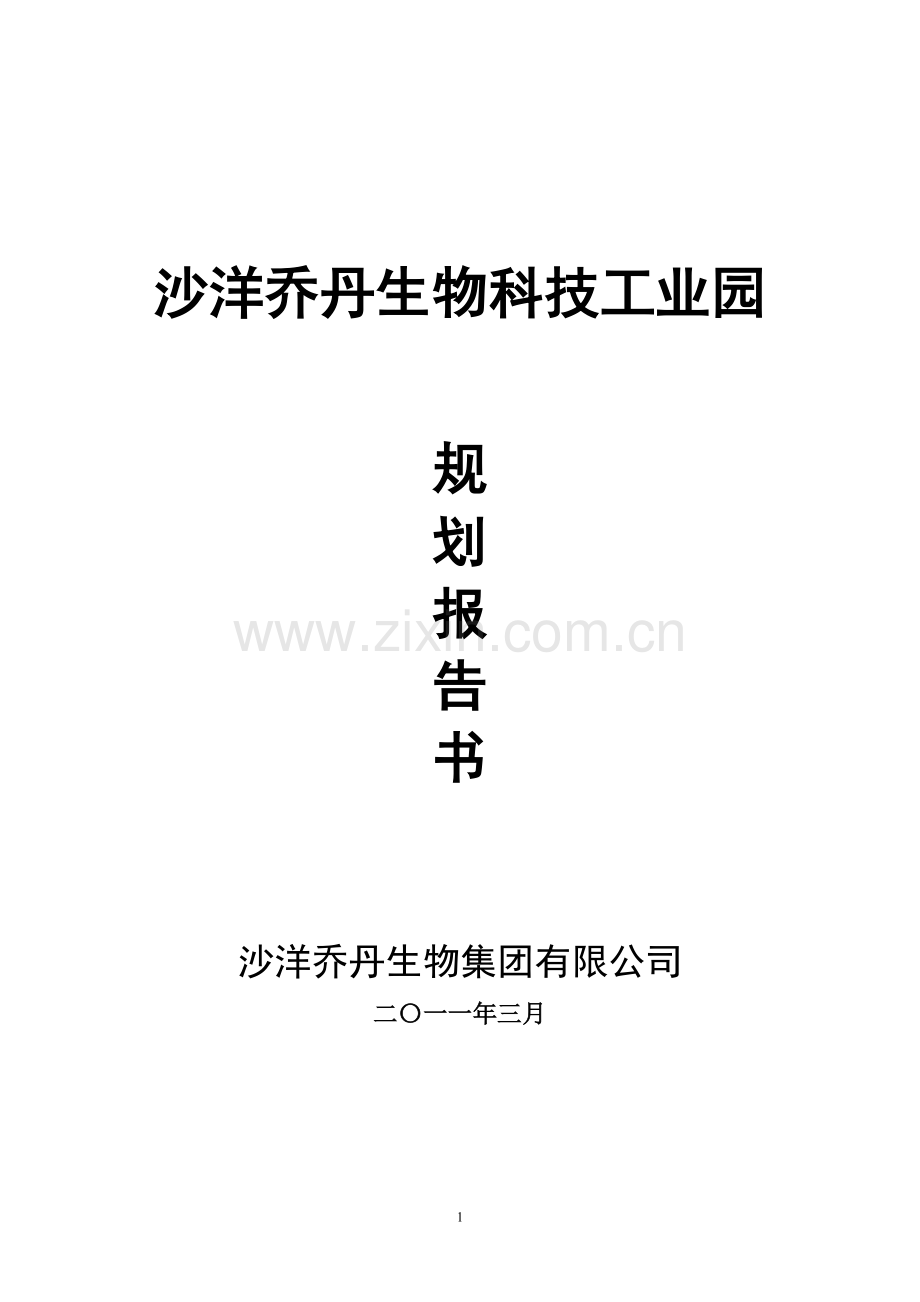 沙洋乔丹生物科技工业园规划报告书.doc_第1页