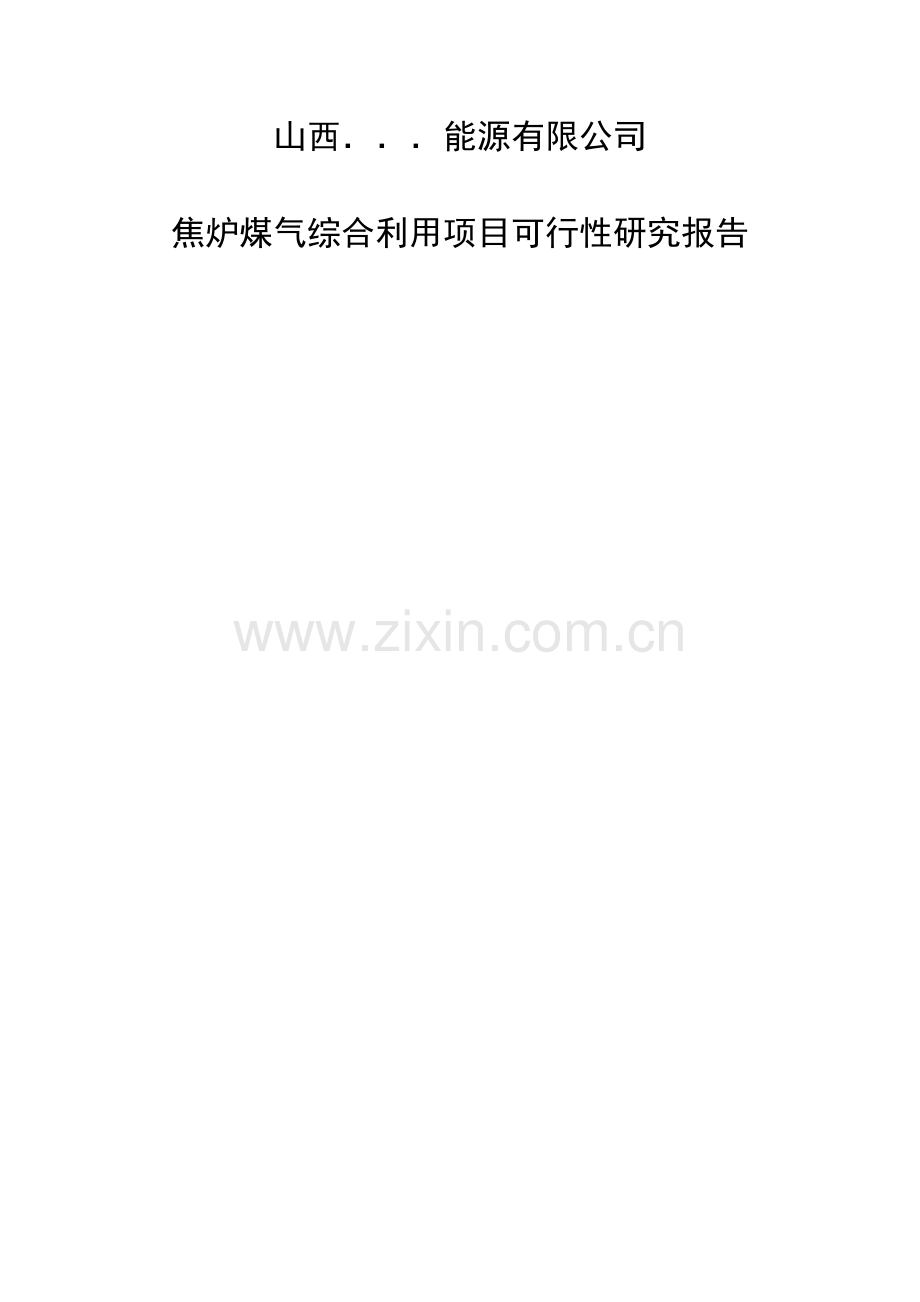 焦炉煤气利用项目可行性研究报告.doc_第1页